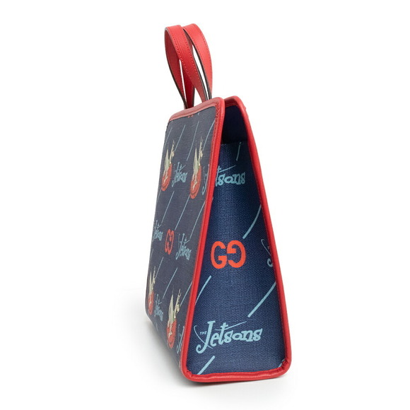 Gucci The Jetsons collaboration handbag Supreme canvas Navy Blue red - Picture 5 of 9